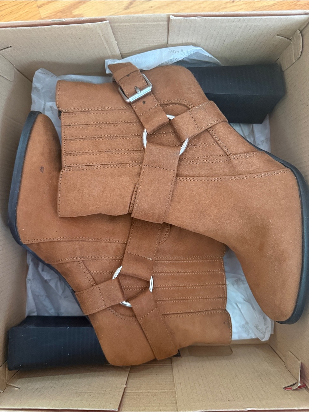 BCBG Brown Ankle Booties - Picture 4 of 5